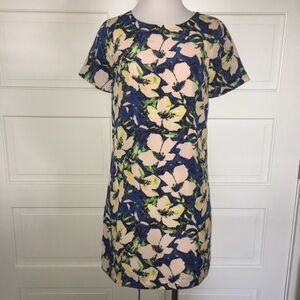 J. Crew Gallery Shift Dress 00 Floral Print